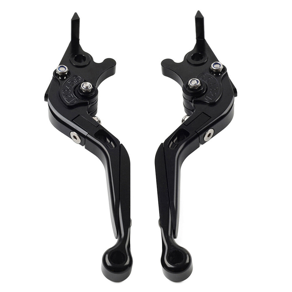 Folding Extendable Brake Clutch Levers for Suzuki GSXR600 GSXR750 11-21 Black