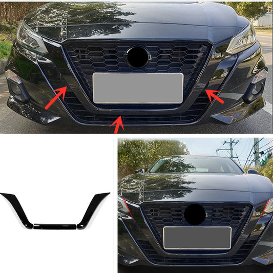 for Nissan Altima 2019-2022 ABS Piano black Frame Front Grille Grill Cover Trim
