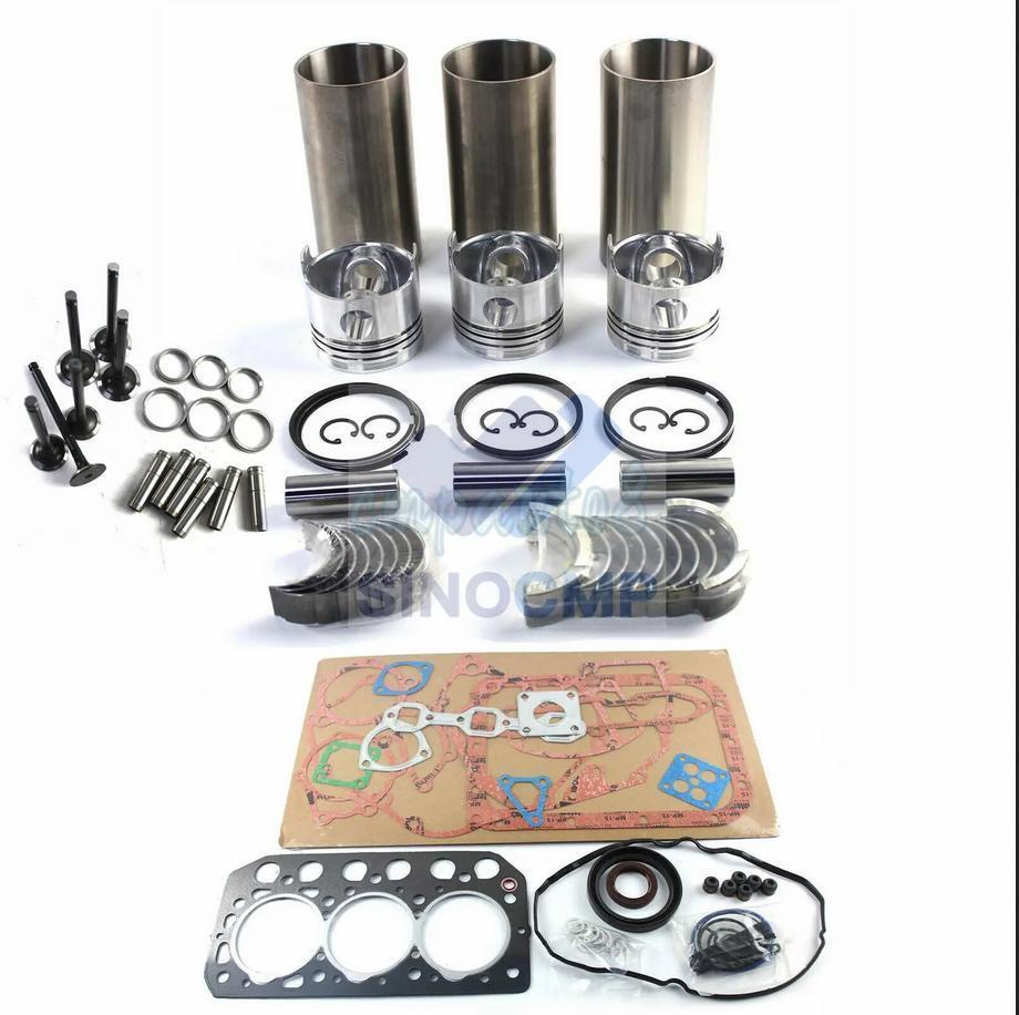 for Mitsubishi S3L S3L2 Engine Rebuild Kit Piston Liner Gasket Valves Bearings