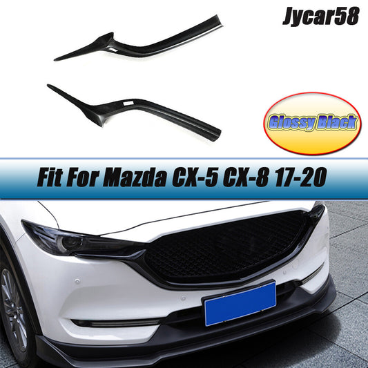 Front Bumper Mesh Grille Grills Strip Trims Cover for Mazda CX-5 CX5 CX8 17UP