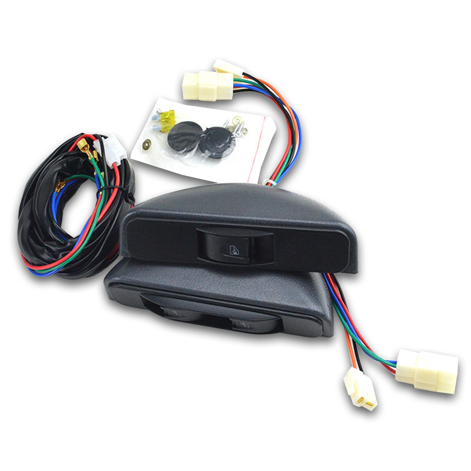 Universal 3 Rocker Switch Kits Door Lock Power Windows For Front 2 Doors 12V AT