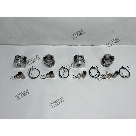 6PCS FD33 Piston Kit With Ring Set STD for Nissan Excavator Diesel Engine Parts