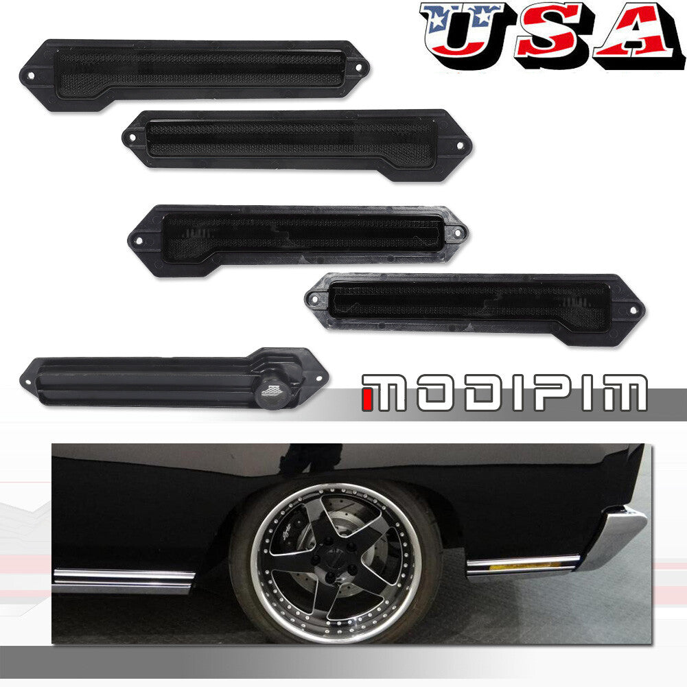 4-Piece Smoked Front and Rear Side Marker Light Housings for 70-72 for Chevrolet Monte Carlo