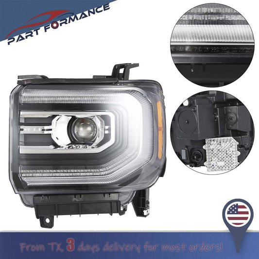 Suitable for 2016-2019 for GMC for Sierra 1500 full LED headlight assembly driver left side LH