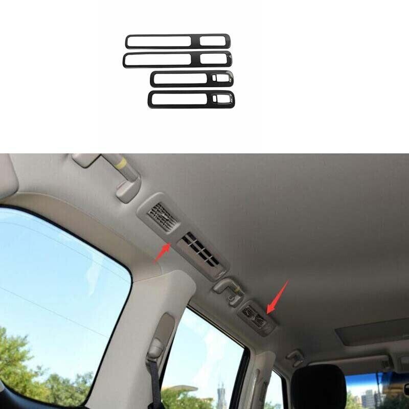 4P Rear Upper Air Outlet Carbon Fiber Cover Trim for Nissan Armada Patrol 17-20