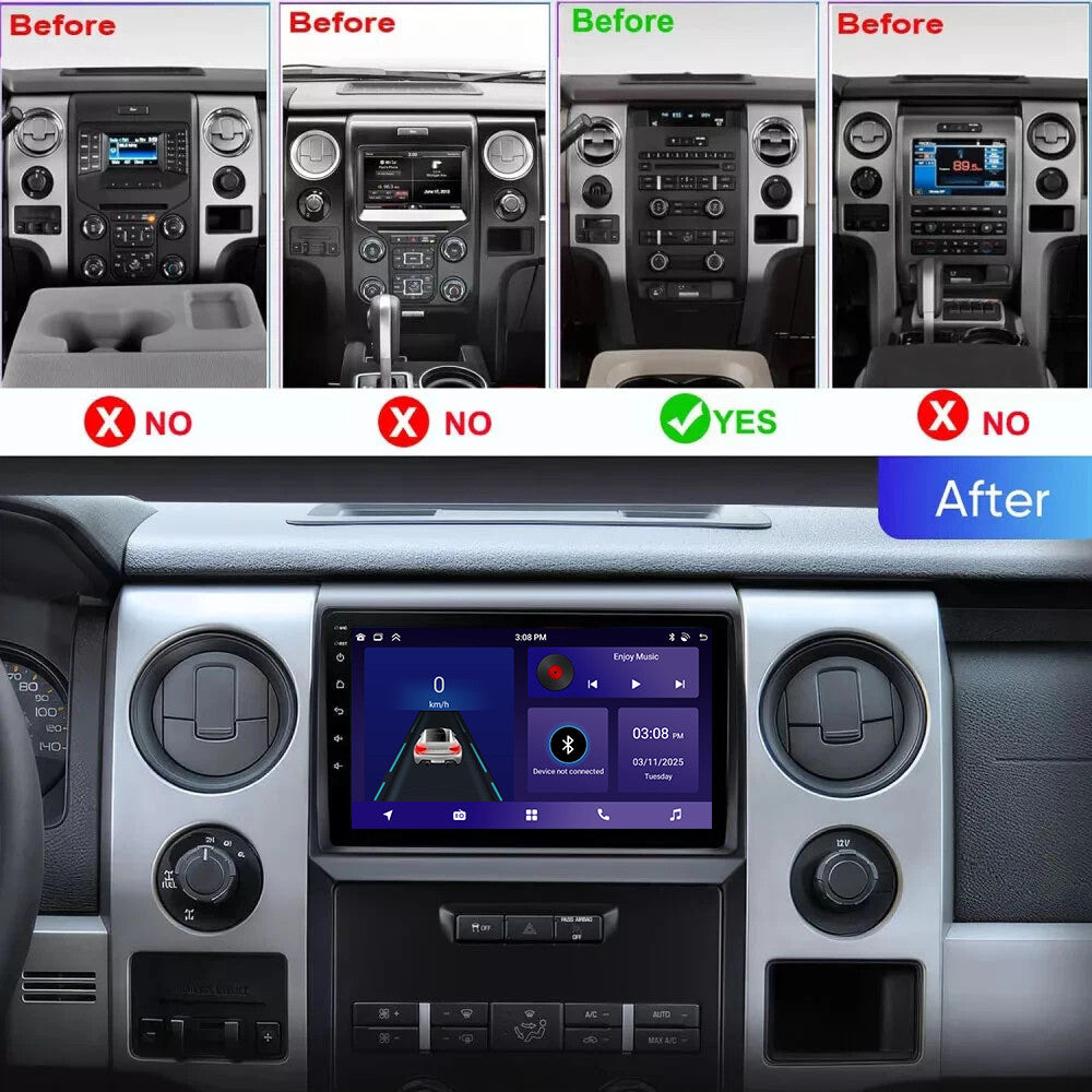 Android Auto Carplay for Ford F-150 2009-2012 Car Radio Stereo GPS Navi 2+32GB