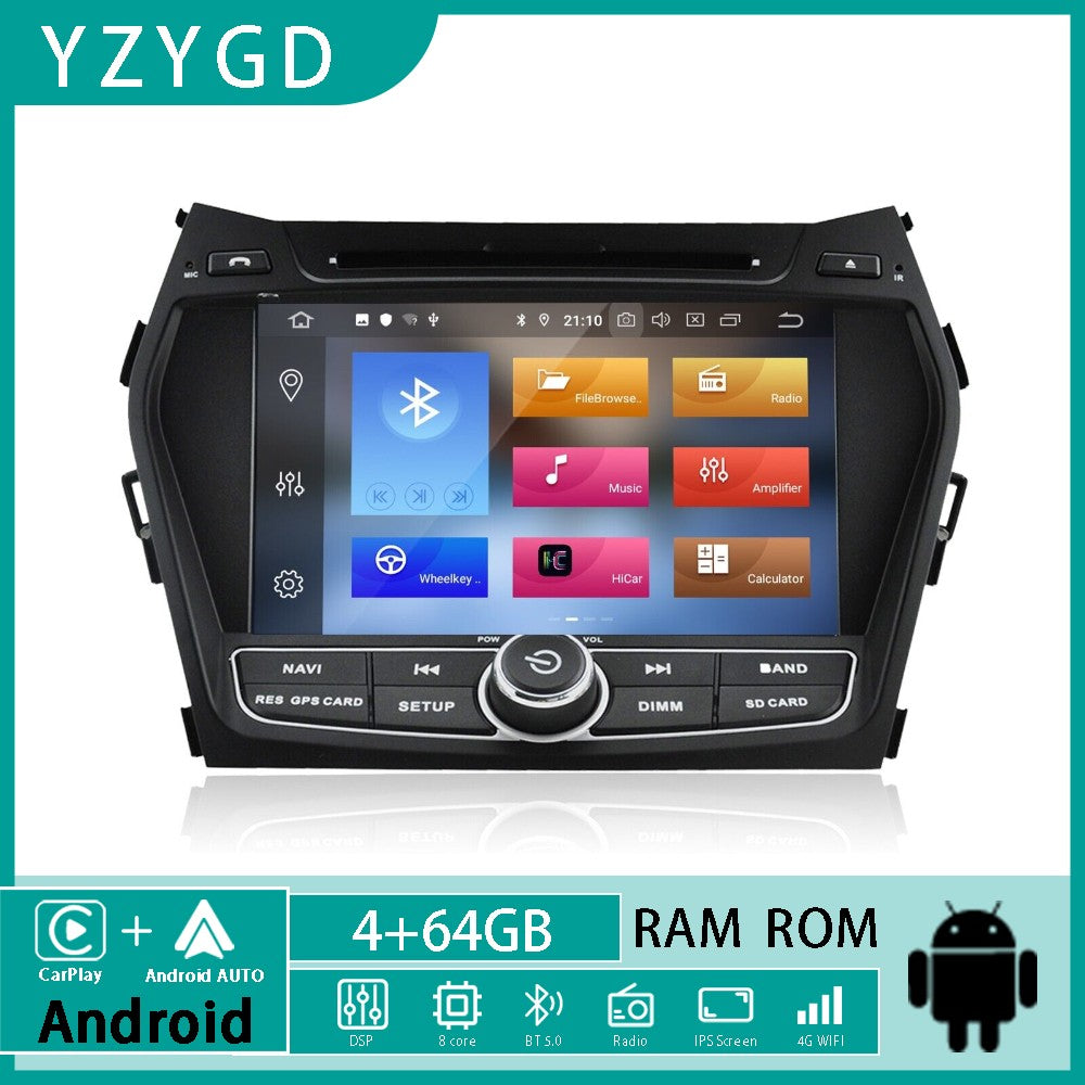 for Hyundai IX45 Santa Fe 2013-2018 Stereo CarPlay Car Radio GPS Player Screen