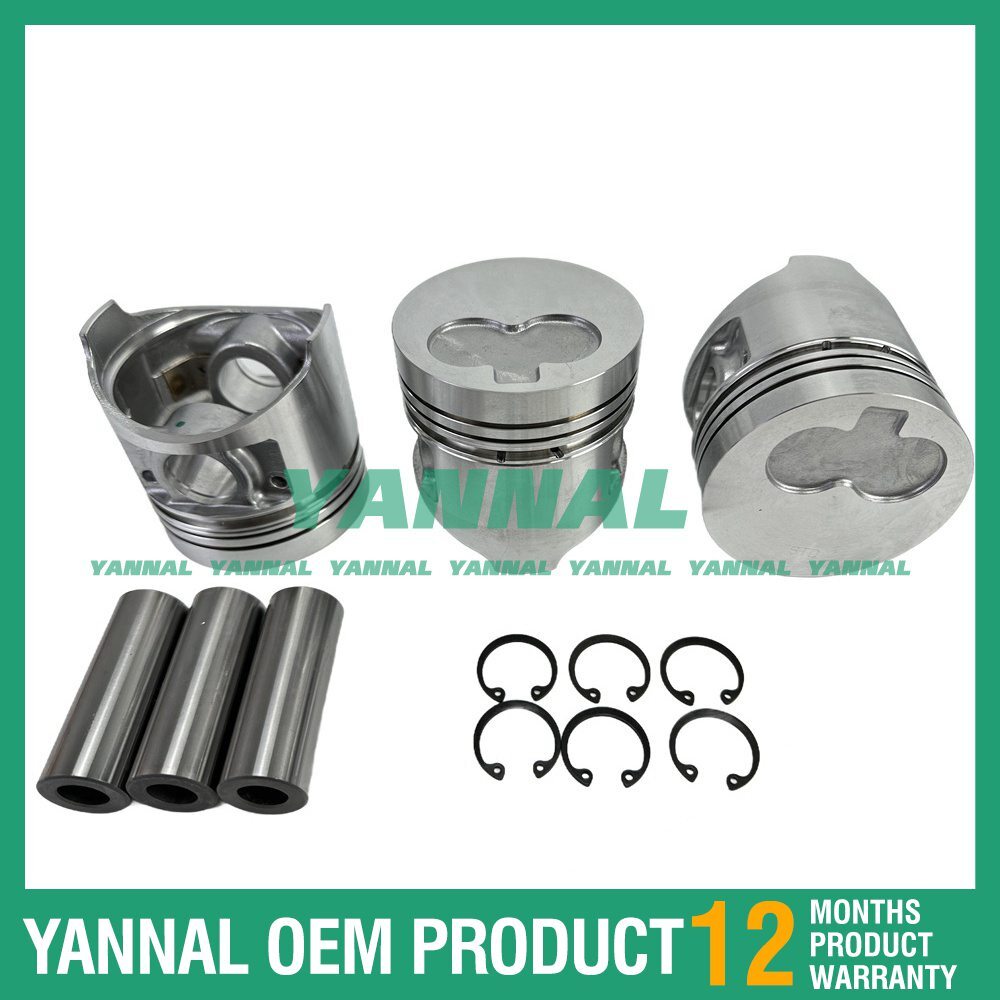 3-piece pack of new spare parts for Shibaura piston STD J843 engines