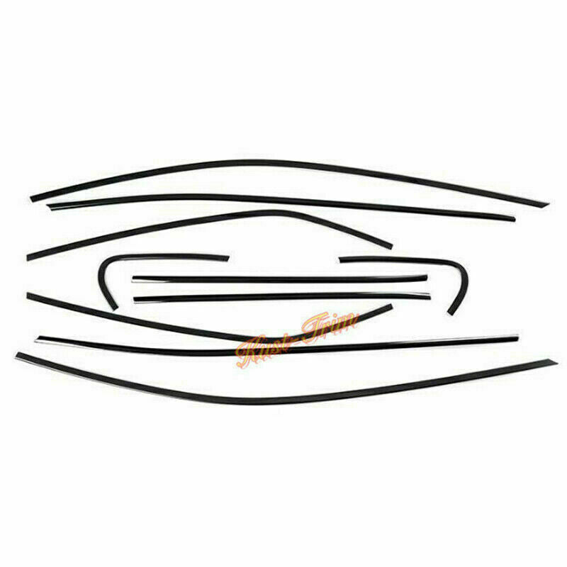 10X for Toyota for Camry 2018-2022 Black Car Window Trim Strip Molding Cover Steel