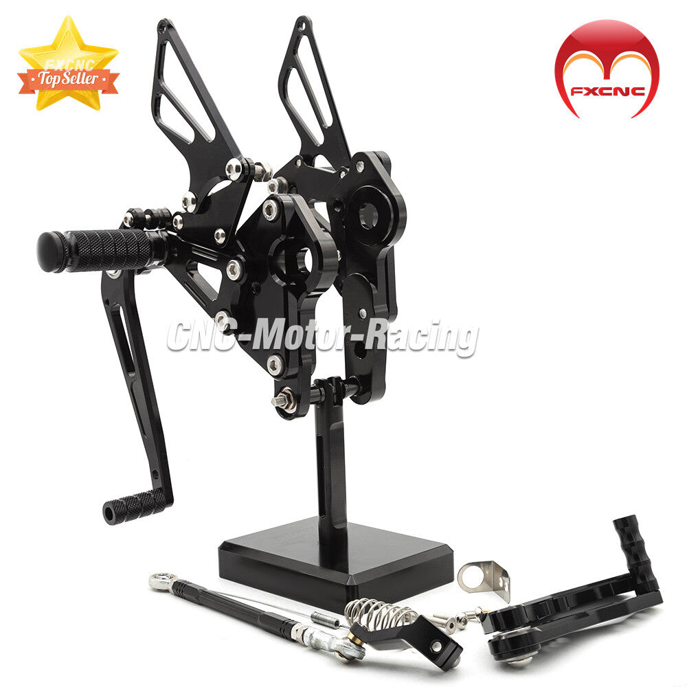 CNC geared casters suitable for Yamaha FZ-09/MT09 models manufactured between 2013 and 2016, 2017 and 2019, and 2020.