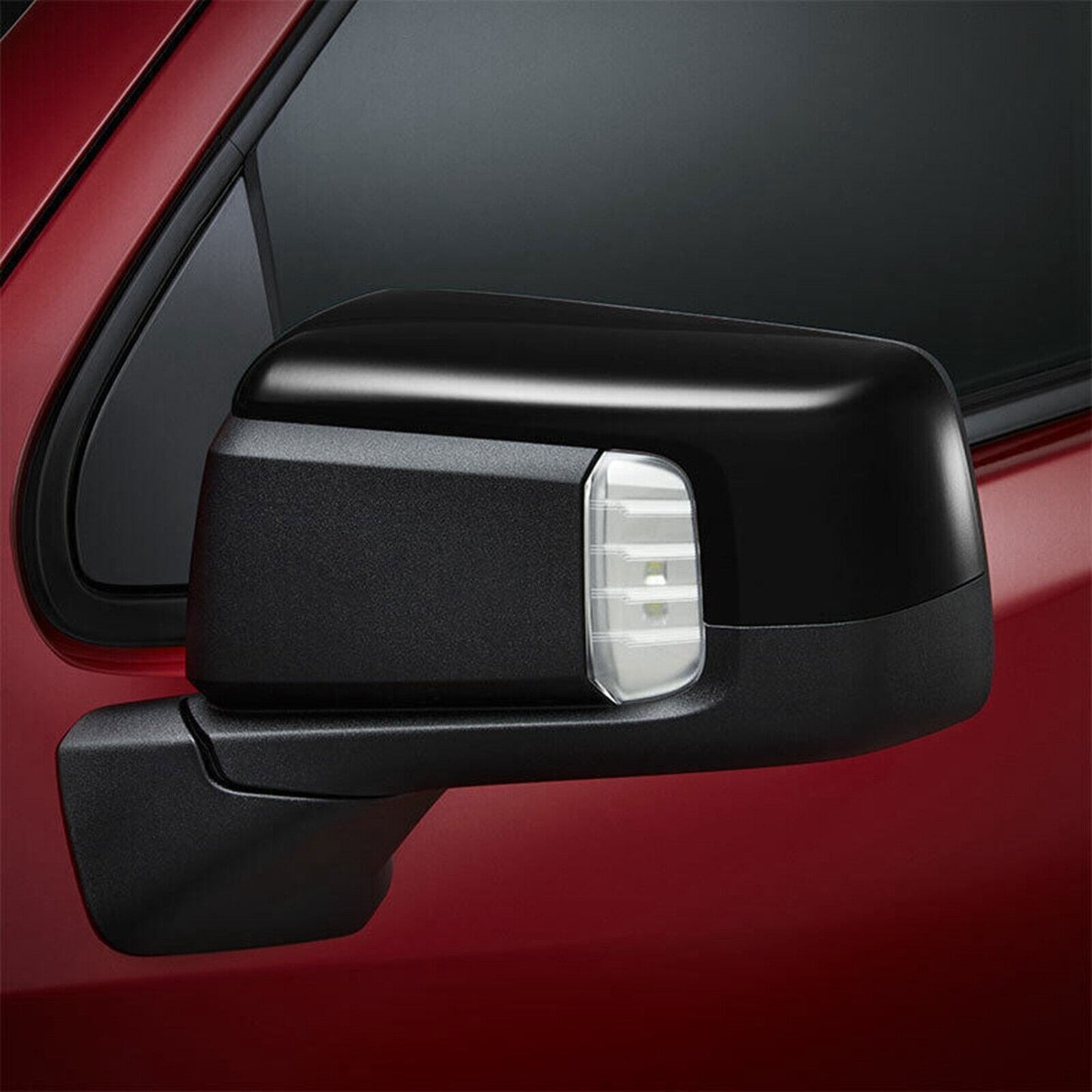 Suitable for Chevrolet Silverado 1500 2019 - 23 ABS dual side mirror caps in glossy black.