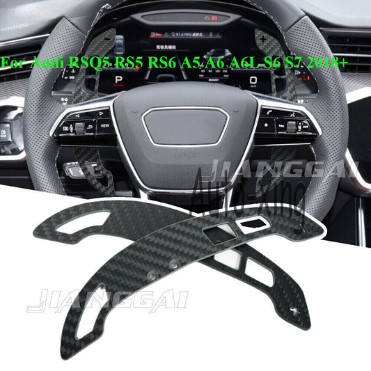 Fit for Audi RSQ5 RS5 RS6 for A5 for A6 A6L S6 S7 Magnetic Carbon Fiber Shift Paddles 2018+