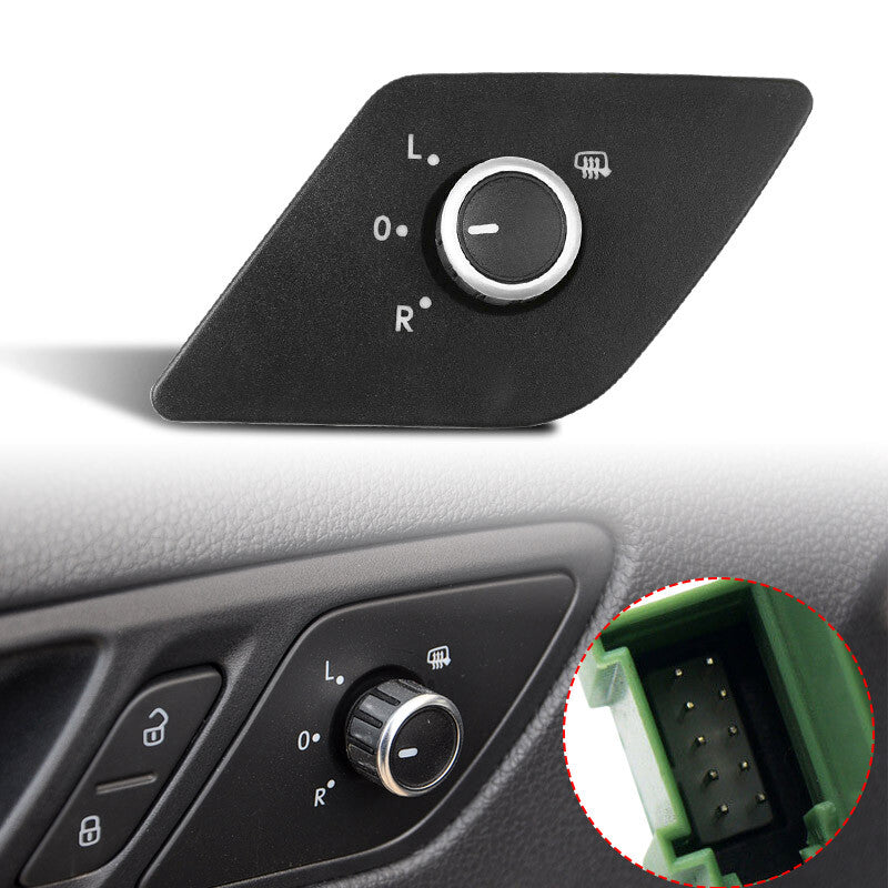 Side Mirror Switch Knob w/ Heat Function for VW for Jetta MK6 5C7 959 565J 2011-2016