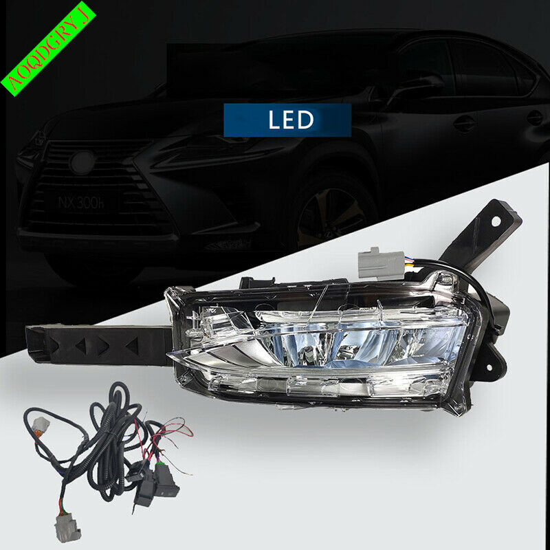 1Pair LED Front Bumper Fog Lamp Replace Kit for LEXUS NX200t 300h 300 2018-2021