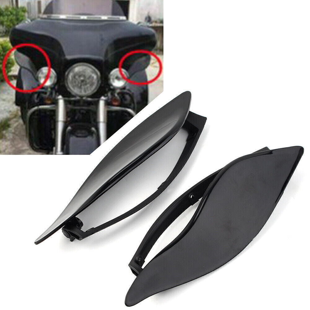 Fairing Air Deflectors Black Adjustable Fit for Harley Batwing Street Glide Black US