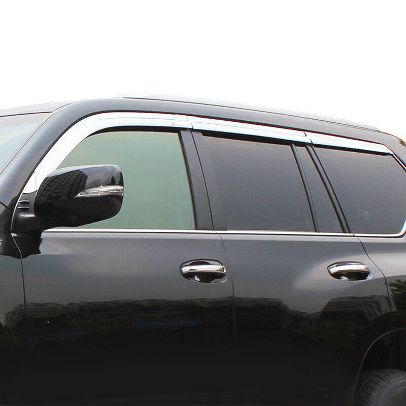 for Lexus GX460 2010-20 Chrome Window Visor Vent Sun Shade Rain Guard Door Visor