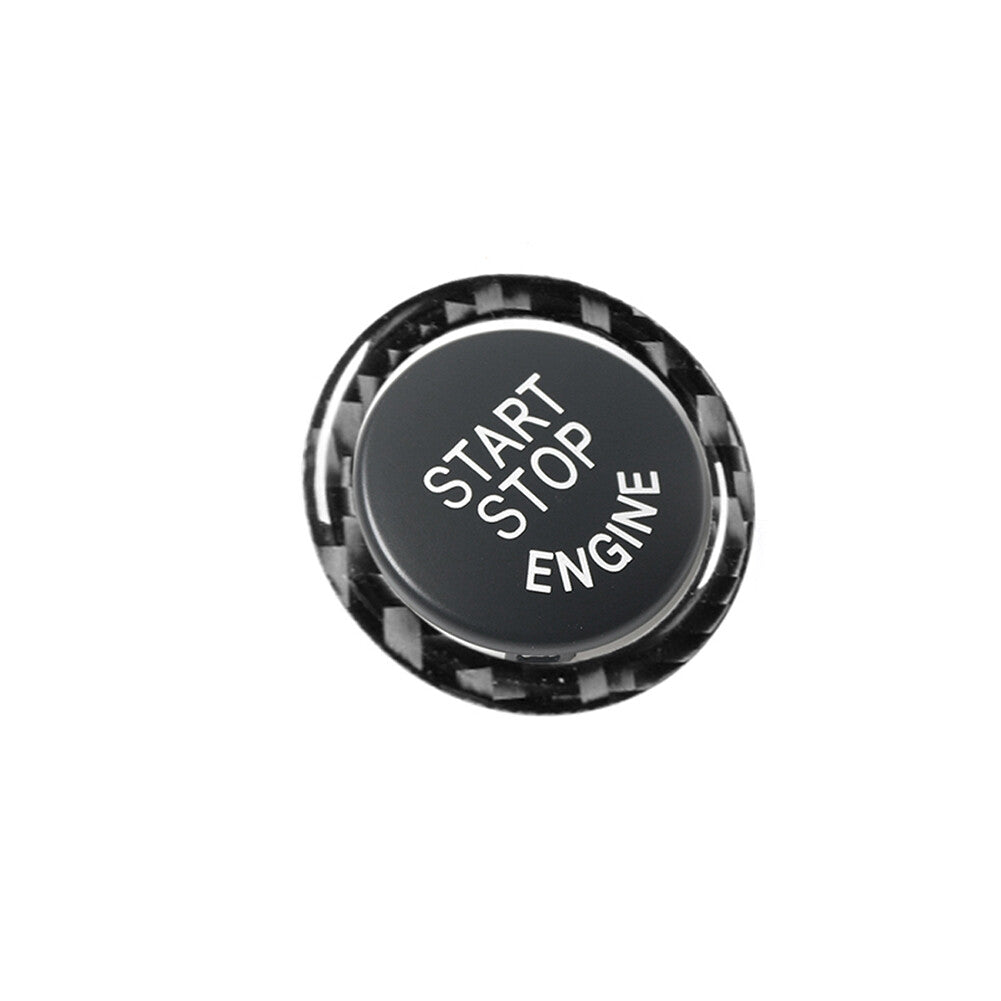 Black Engine Start-Stop Button Switch Bezel + Ring for BMW 3/5 Series E90 X1