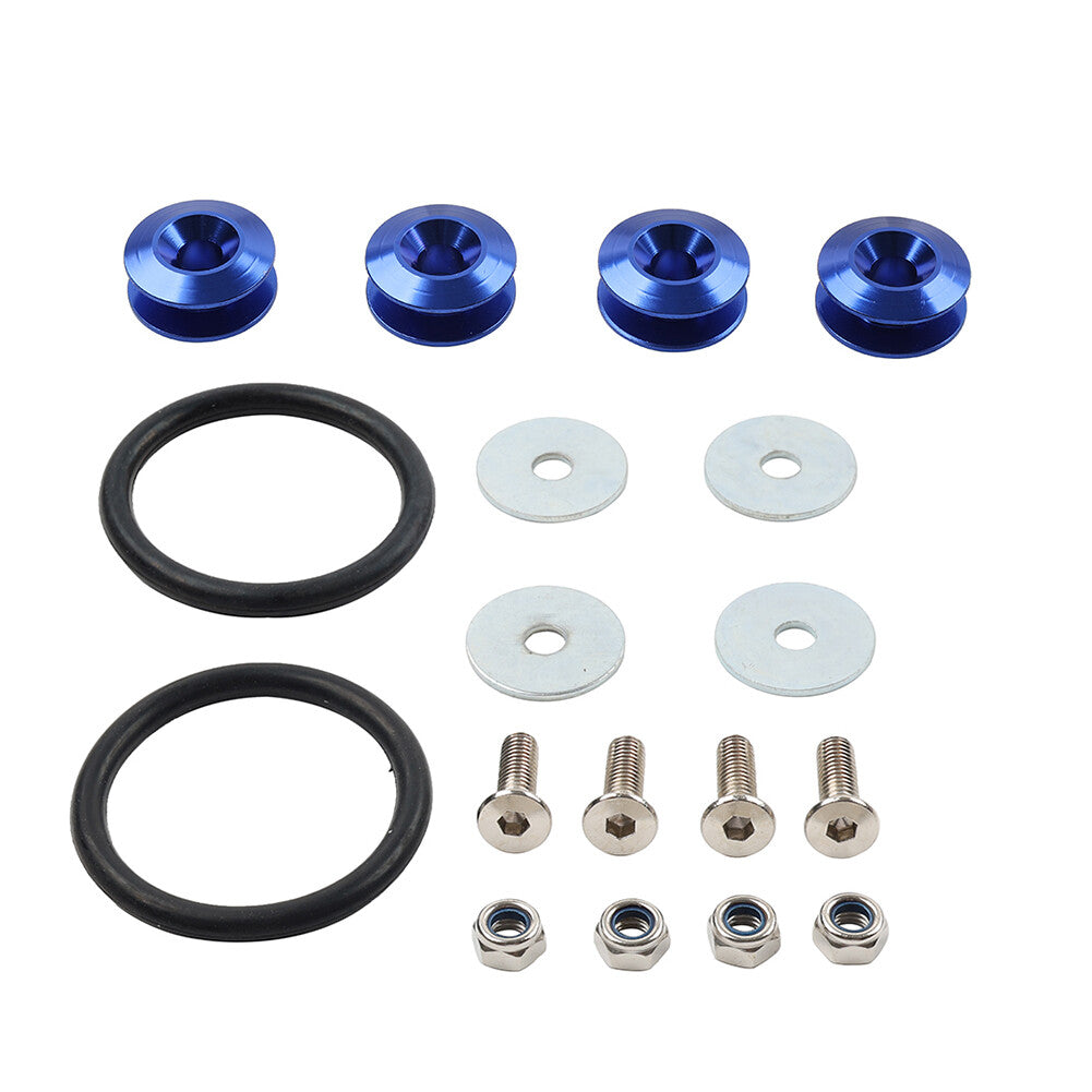 Quick Release Band Fastener Bumper Holder Clips Kit Front Rear Trunk Hatch Lid