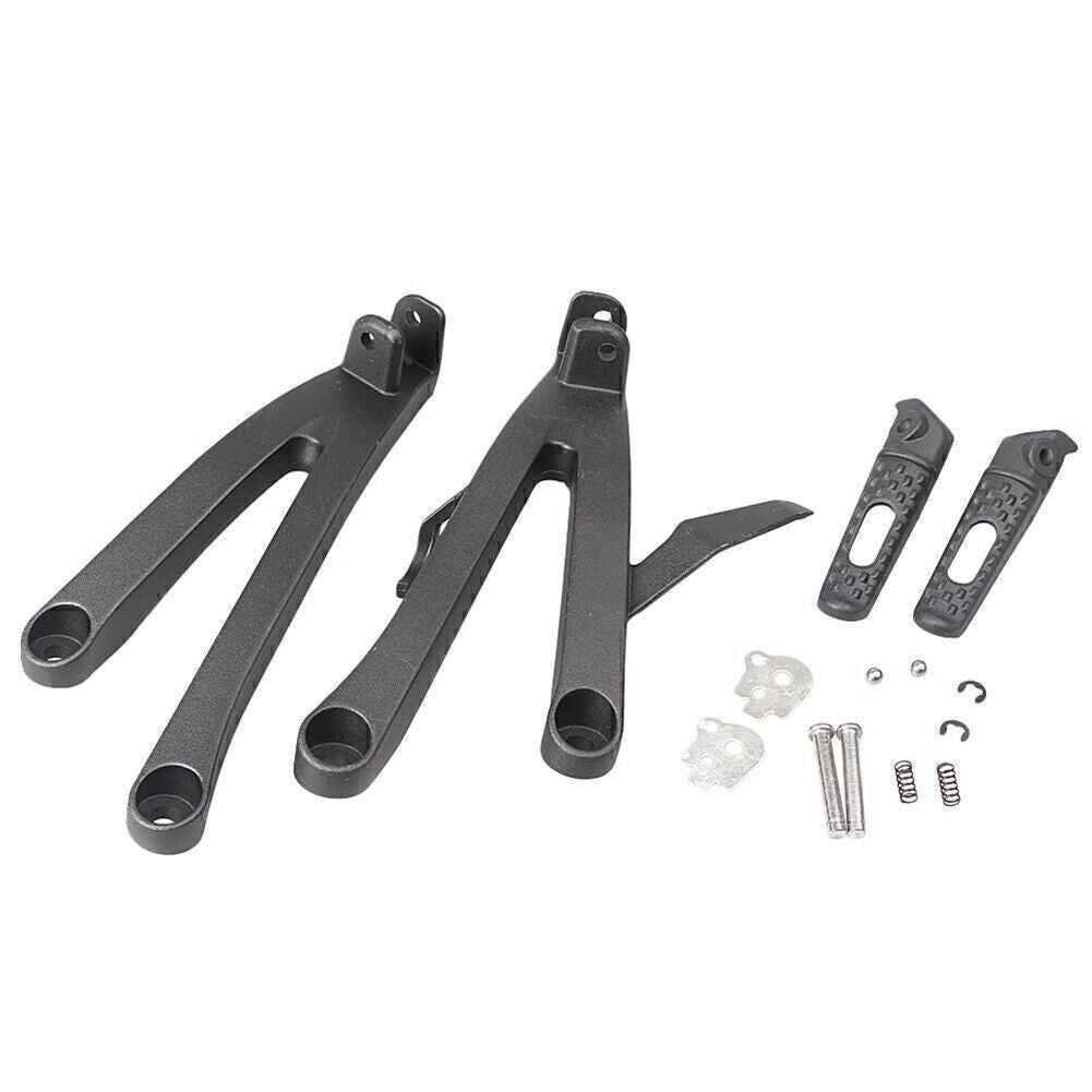 for Honda CBR 600RR 2007-11 08 Black Rear Passenger Footrest Foot Pegs Brackets