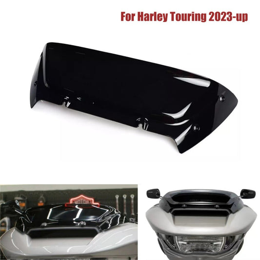 Black 6'' Wave Wind Screen Windshield For Touring 23-2024 CVO Road Glide FLTRXSE