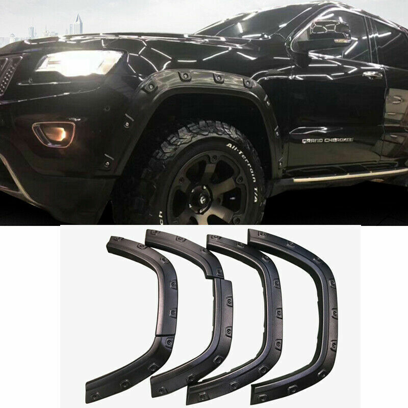 6X for Jeep Grand Cherokee 2011-21 Black Fender Flares Wheel Arche Wide body Kit