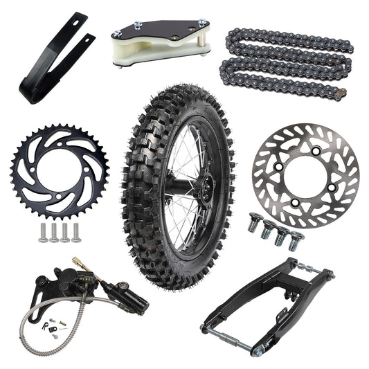 90/100-14 inch rear tire rim swingarm kit for YZ85 Apollo 110cc 125
