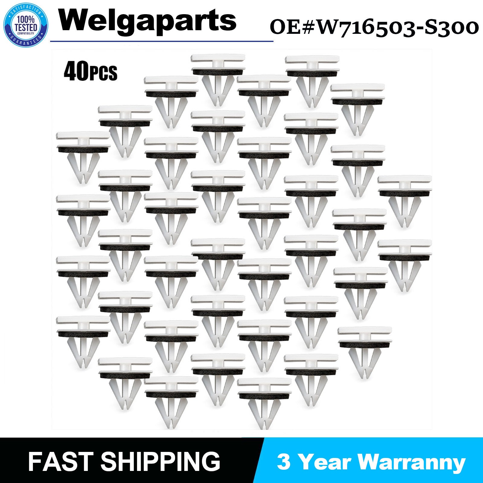 40PCS for Ford MKZ 13 Exterior-Rocker Panel Molding Retainer Sealer W716503-S300