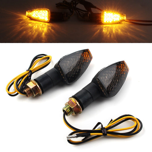 Black Universal Fit for Mini 14 LED Motorcycle Turn Signal Light Indicators Blinker