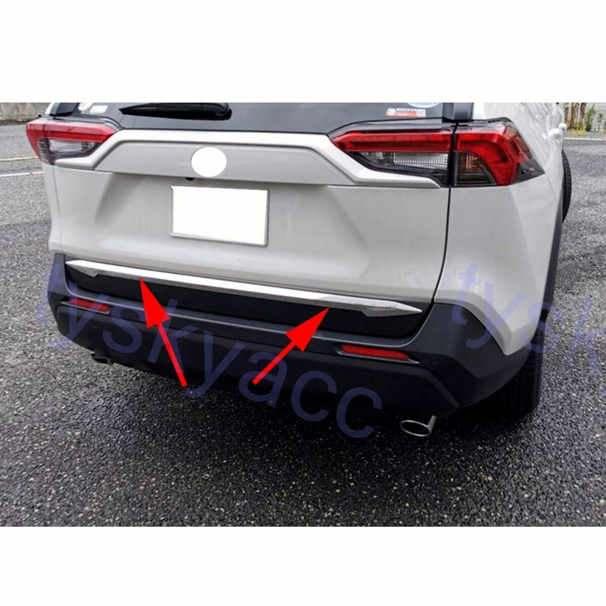 Chrome Rear Door Guard Tailgate Cover Trim for Toyota RAV4 2019-2022 Accessory