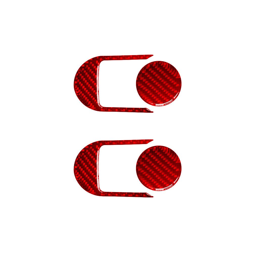 Red Carbon Fiber Rear Door Handle Inner Frame Trim for Jeep for Wrangler 2007-2010