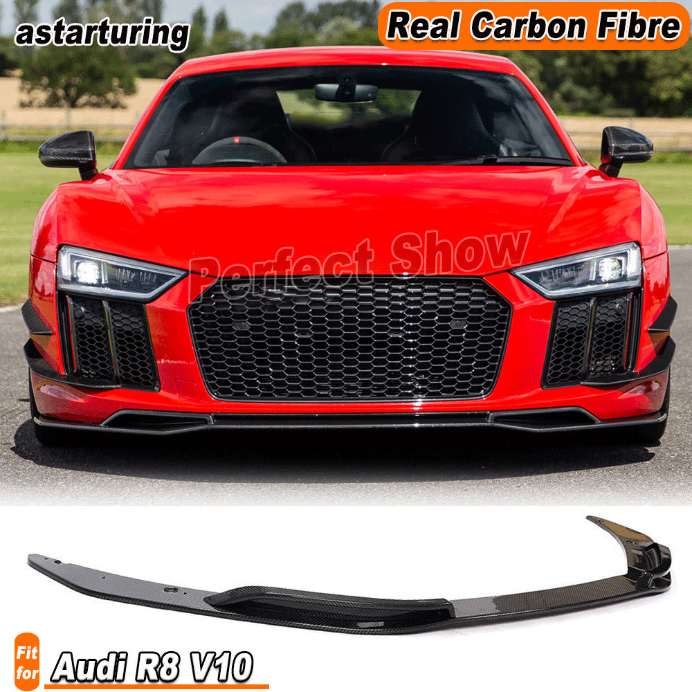 Fit for Audi R8 GT V10 2016-2018 REAL Carbon Fiber Front Bumper Chin Lip Spoiler
