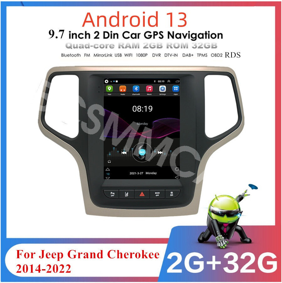 Fit for Jeep Grand Cherokee 2014-2020 Car GPS Navigation Android Radio Stereo