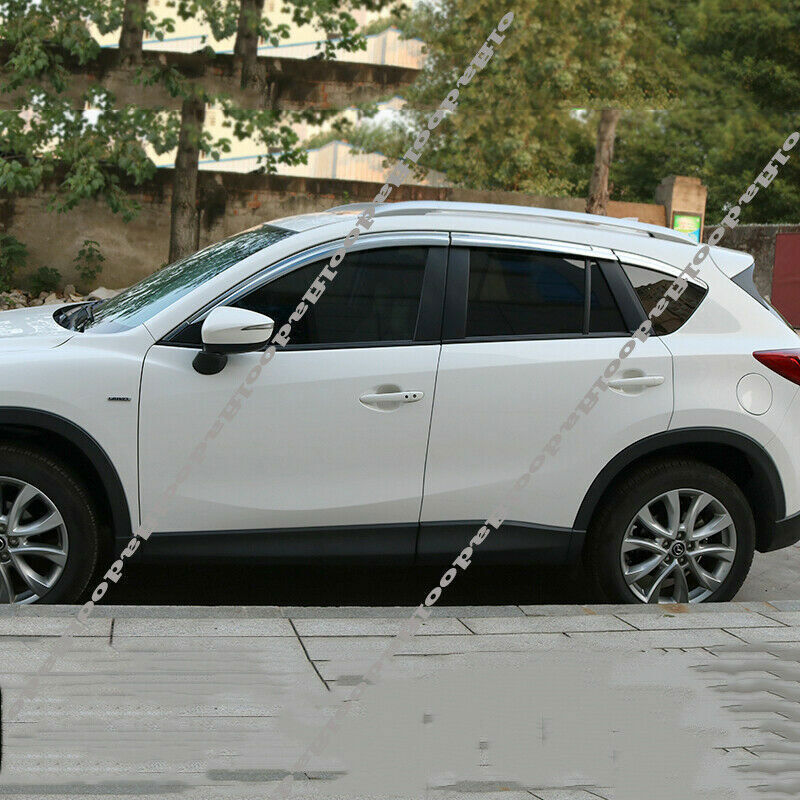 for Mazda CX-5 2012-2016 silver Window Wind Visors Sun Rain Guard Vent Deflector