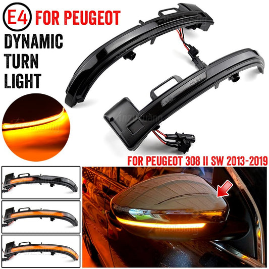 Dynamic Side Turn Signal Light for PEUGEOT 308 II SW 2013-2019