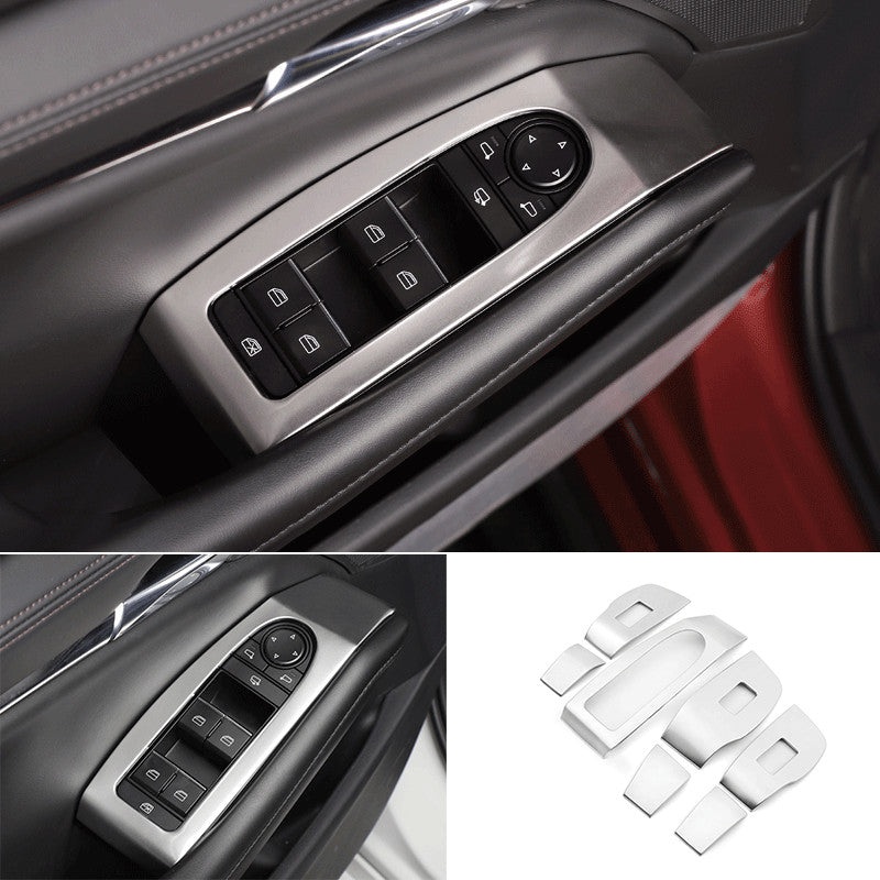 for Mazda 3 Axela 2019-2022 Silver Titanium Window lift panel switch cover trim