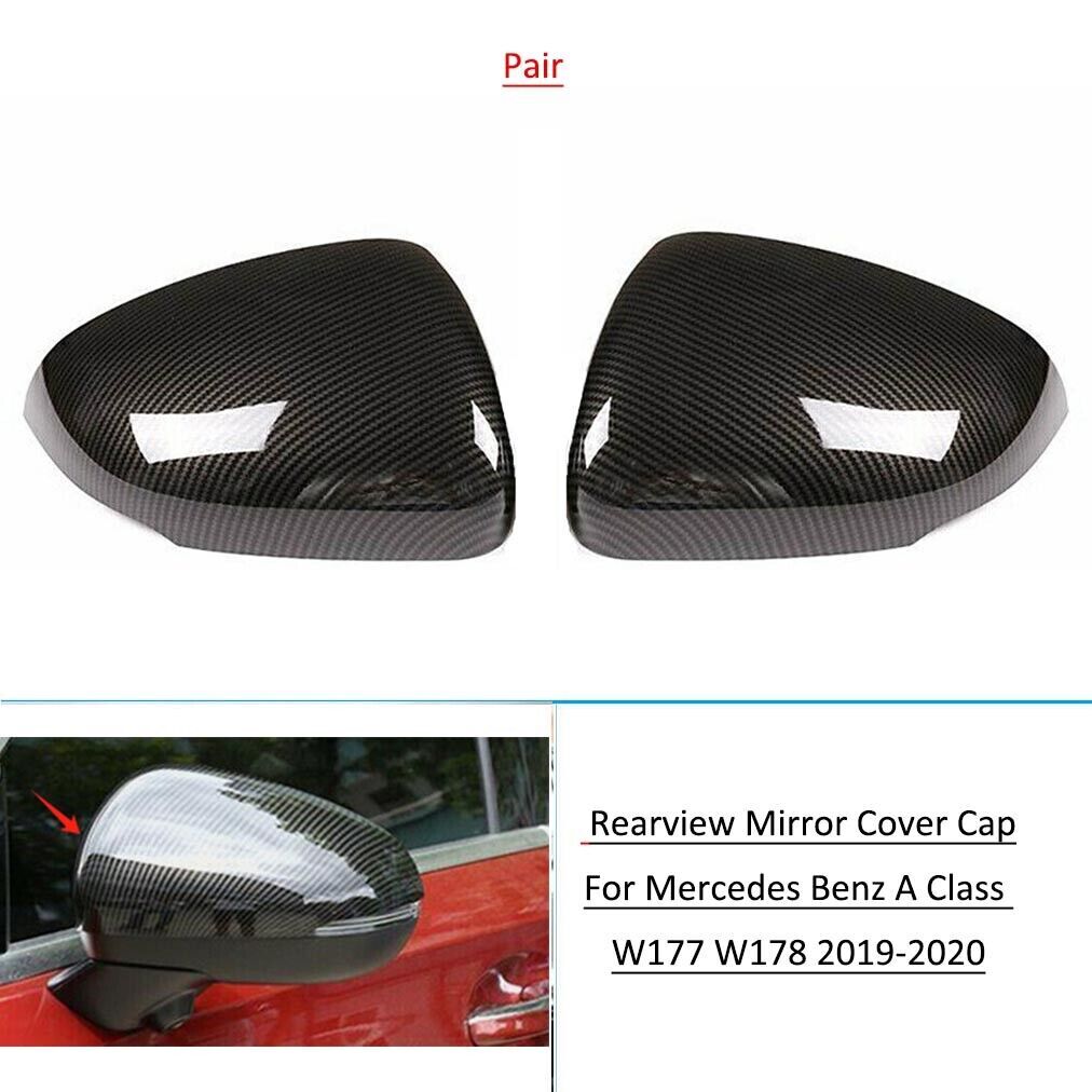 Fit for Benz A Class W177 W178 2019-2020 Car Carbon Fiber Mirror Cover Cap Pair
