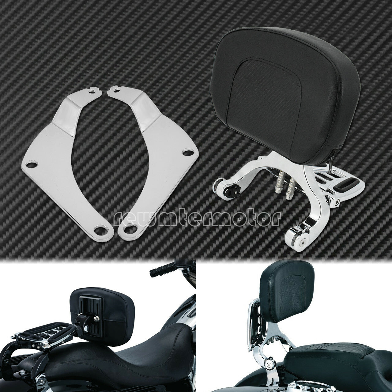 Multi-Purpose Driver  Passenger Backrest Fit for Harley Sport Glide 2018-2020