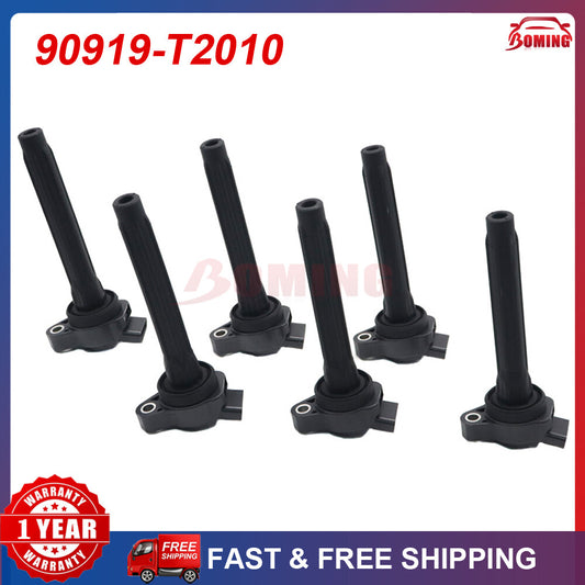 6PCS New Ignition Coil 90919-T2010 For 2017-2018 for Toyota for Sienna for Camry Highlander