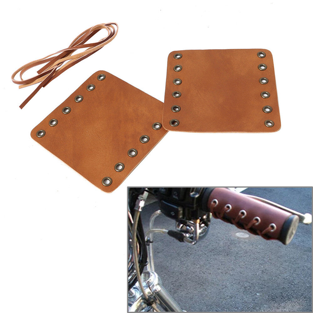 Leder-Handgriffabdeckungen Retro Wraps Protector f¨¹r for Harley Cafe Racer Motorrad