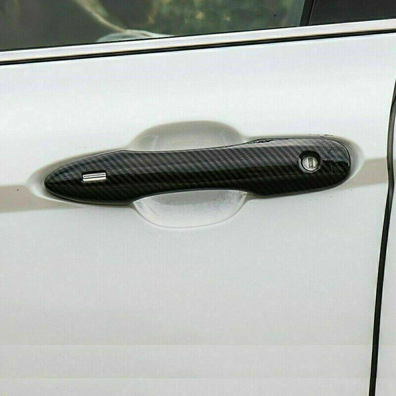 12X for Toyota for Camry 2018-2023 Carbon Fiber Exterior Door Handle Bowl Cover Trim