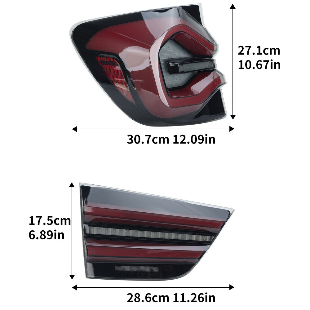 2× for BMW X3 2011-2017 2023 G01 Tail Light Rear Lamp Taillight Inner Outer