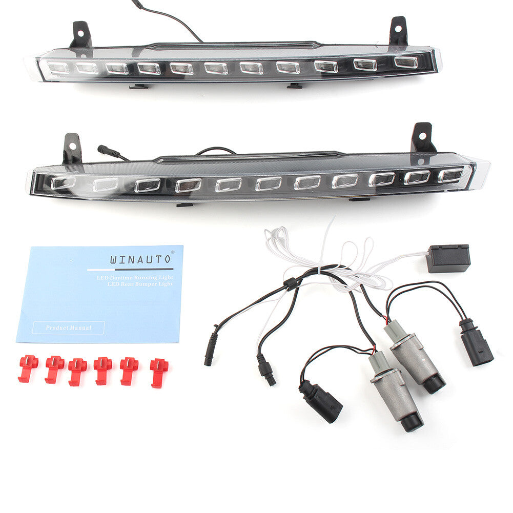 LED DRL Dynamic Daytime Running Light Turn Signal Lamp for Audi Q7 2010-2015