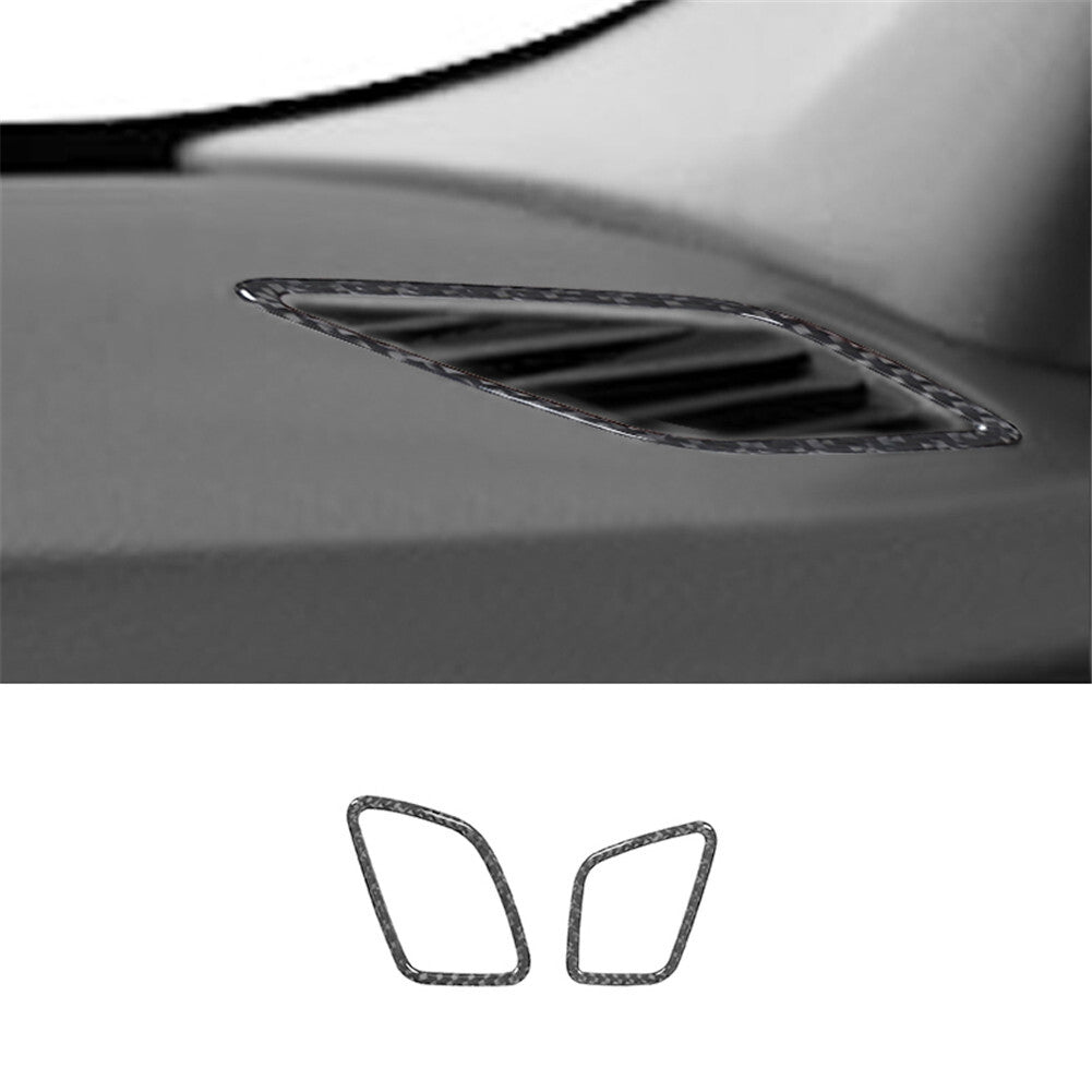 2X Carbon Fiber Defogger Vent Frame Cover Trim for Bmw X3 F25 X4 F26 2011-2017