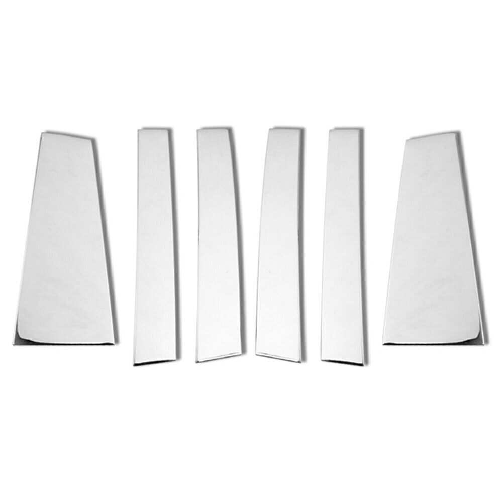 6pcs Pillar Post Stainless Steel Trim Door Chrome for Toyota Highlander 2014-19
