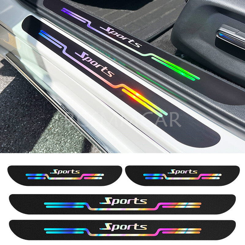 Car Door Scuff Sill Cover Exterior Panel Step Protector Self-Adhesive Accessory