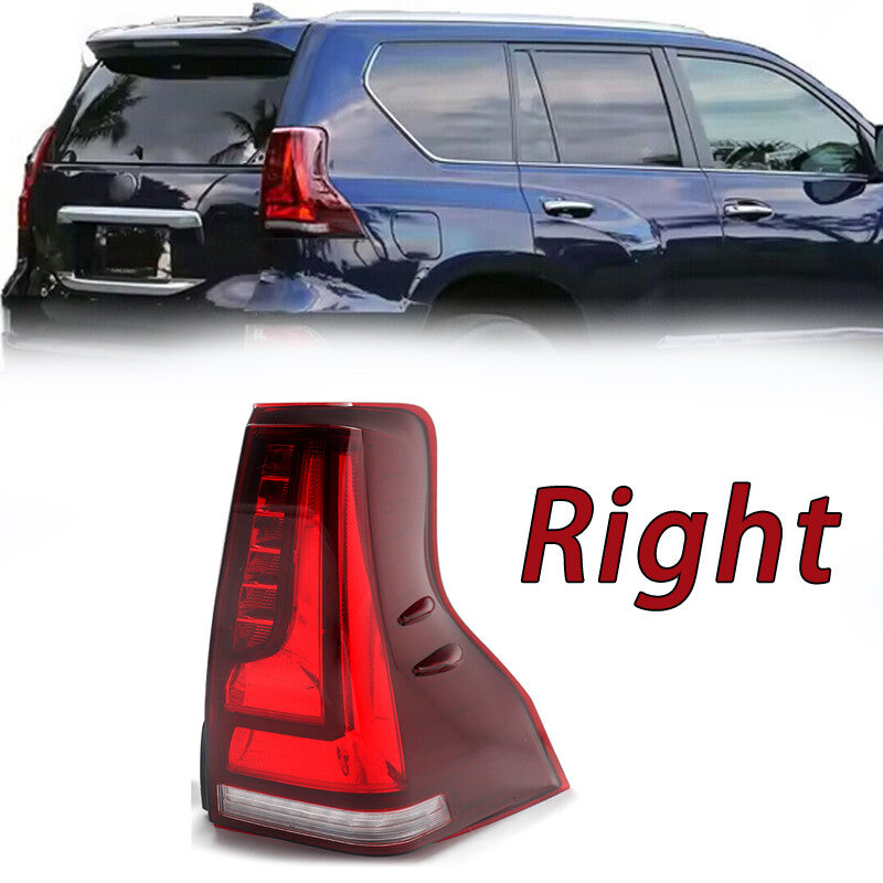 Right-hand grip for Lexus GX460 2014-2022, sequential LED taillights and rear turn signals.