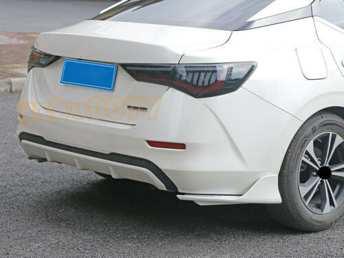 White ABS Rear Bumper Side Corner Spoiler Guard Trim for Nissan Sentra 2020-2023