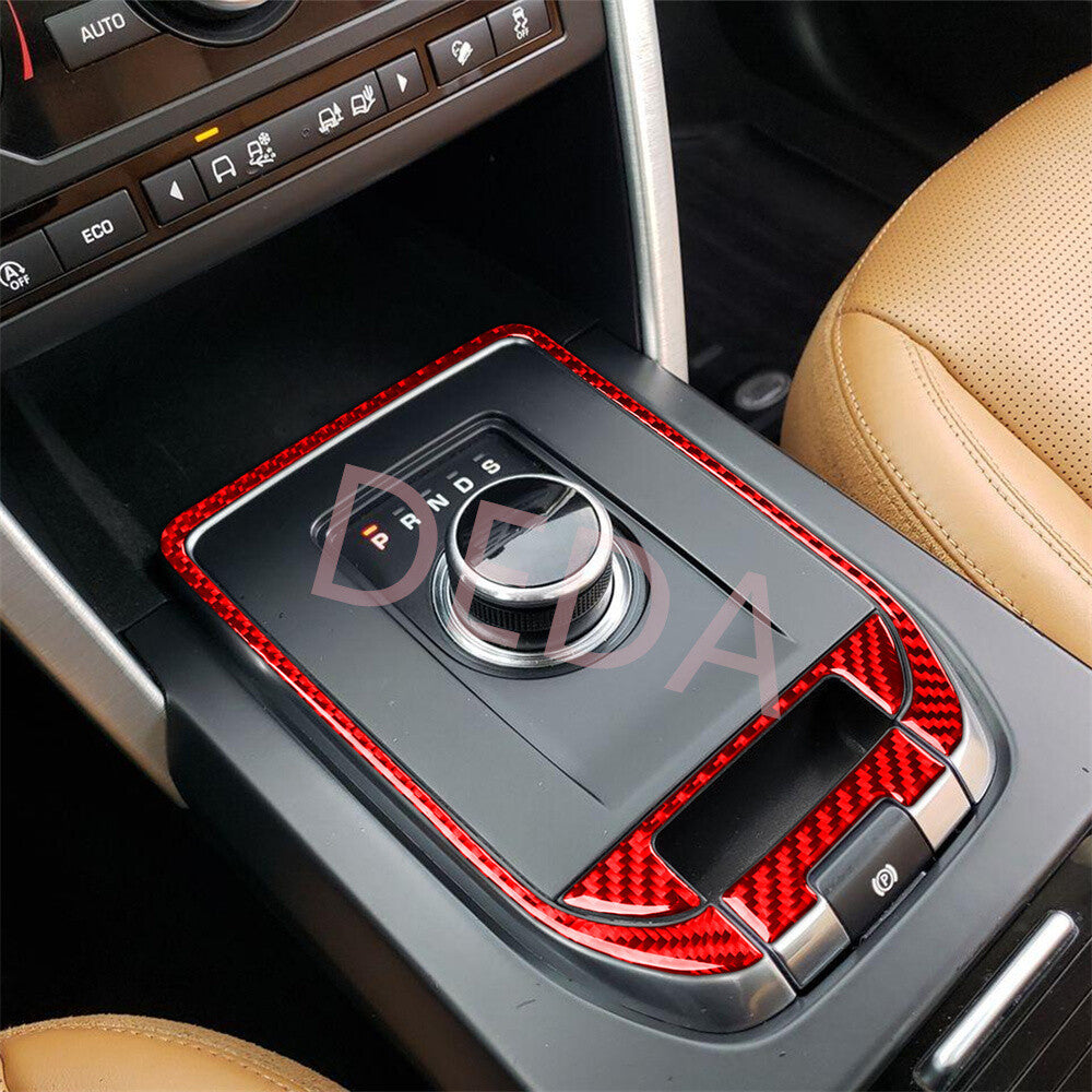 Gear Shift Box Panel Trim for Land Rover Discovery Sport 2015-19Red Carbon Fiber