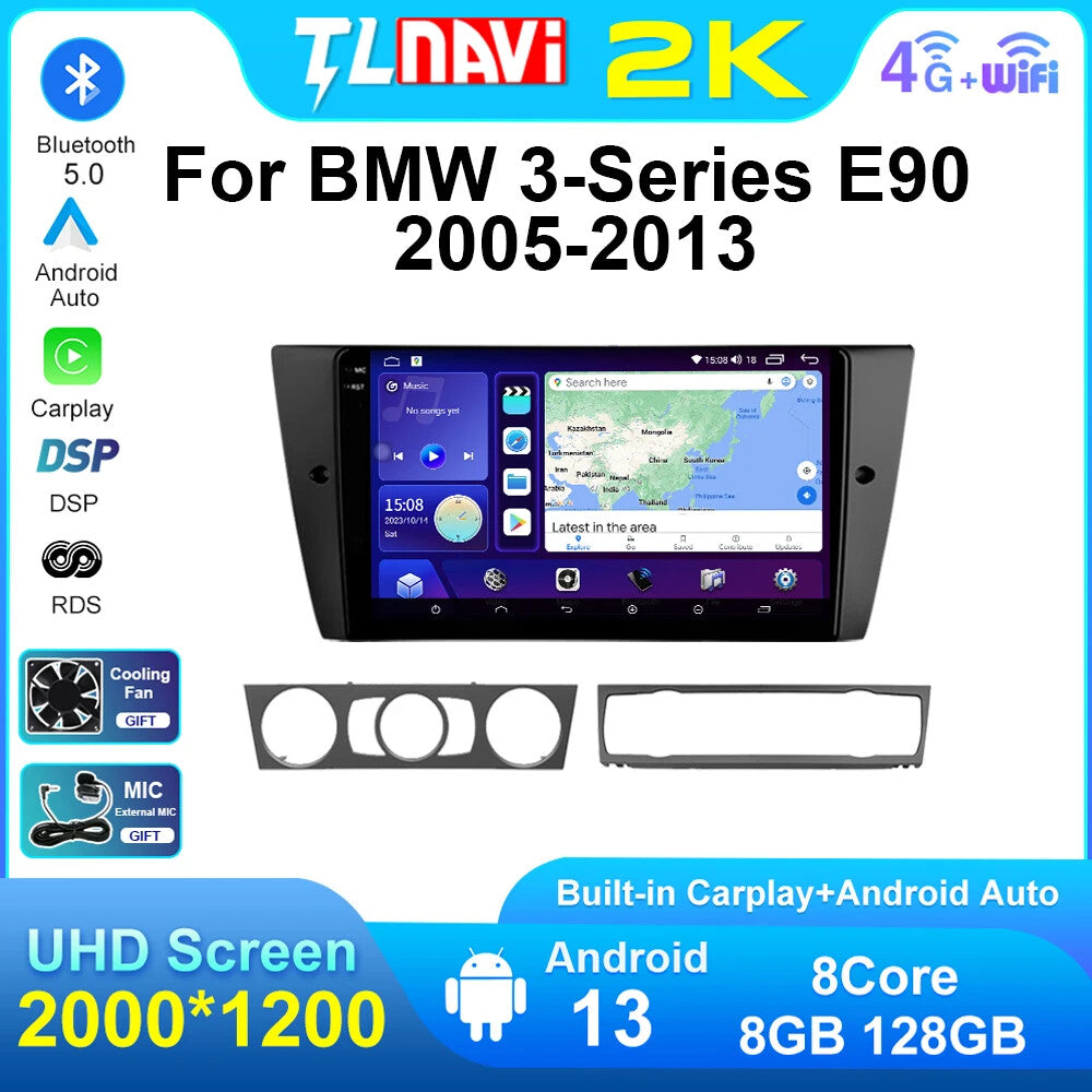 for BMW 3 Series E90 91 92 93 Stereo Audio Car Radio Multimedia GPS Navigation