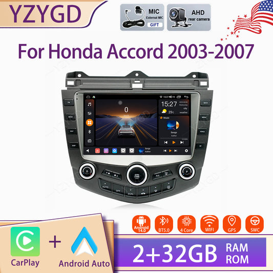 for Honda for Accord 2003-2007 Stereo 9 Android 14 Carplay Car Radio GPS Navi WIFI